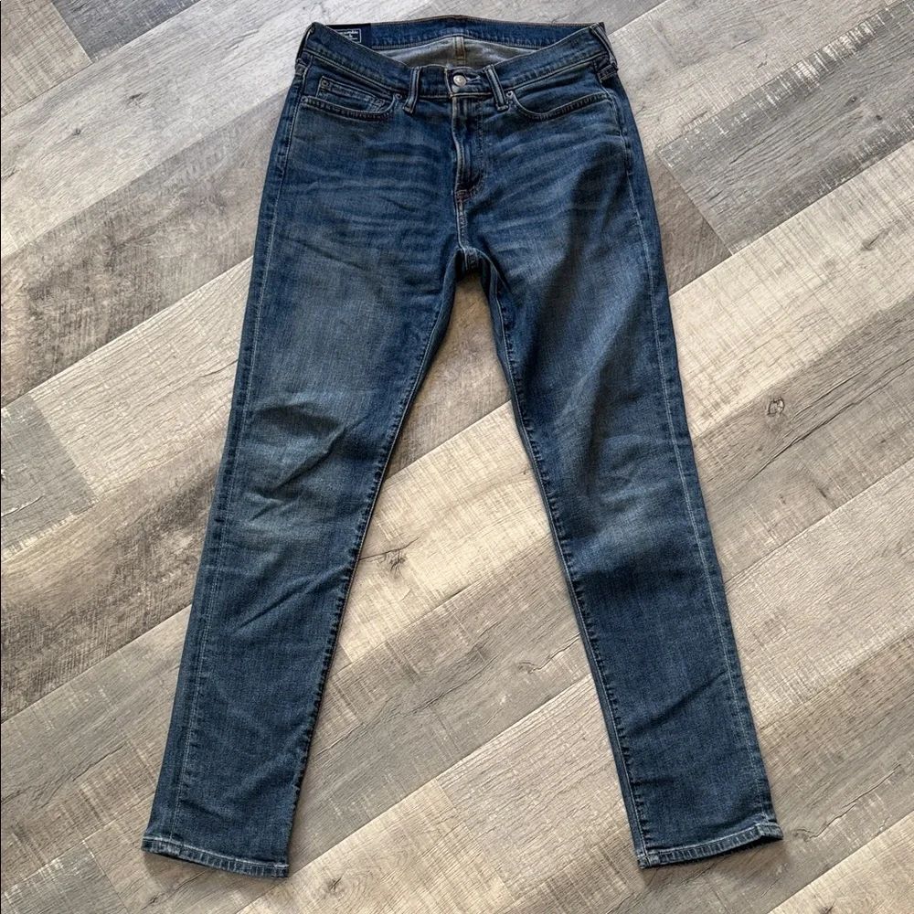 Abercrombie & Fitch Dark blue athletic slim stretch Jeans - Picture 3 of 7